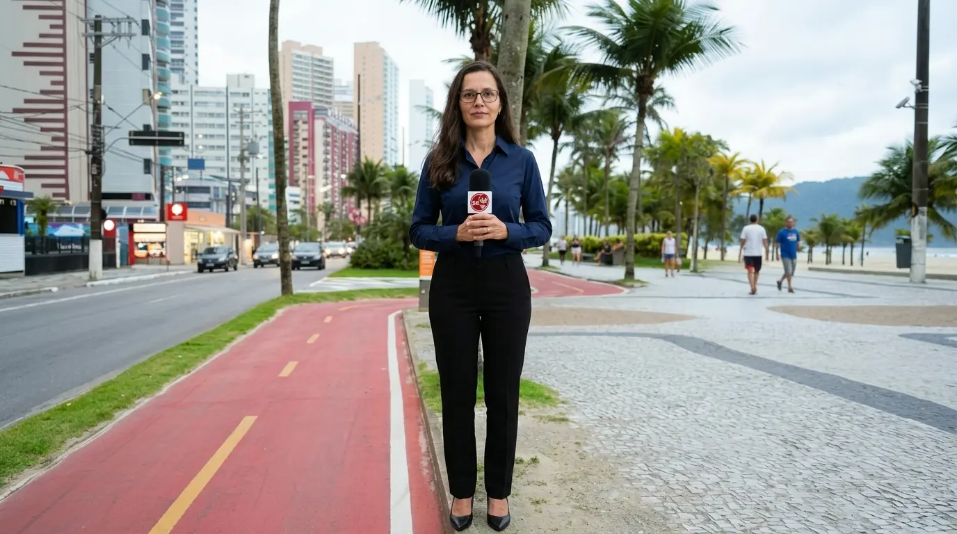 Os cubos de LED iluminam a Cidade de Praia Grande SP para o Réveillon 2027